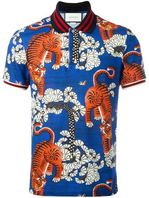 gucci bengal print polo|gucci tiger clothing.